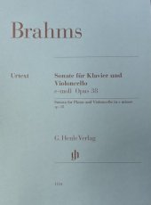 Brahms: Sonate fur Klavier und violoncello Opus 38